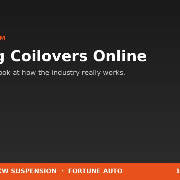 Buying Coilovers Online: A Transparent Look at How the Industry Really Works