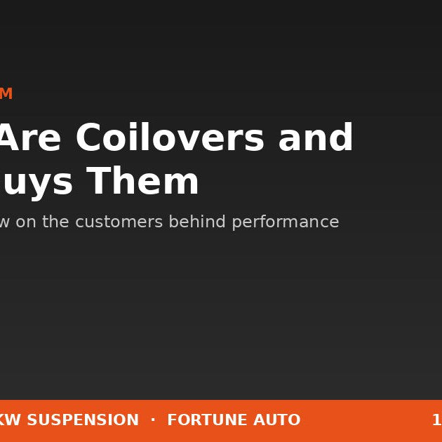 What Are Coilovers and Who Buys Them