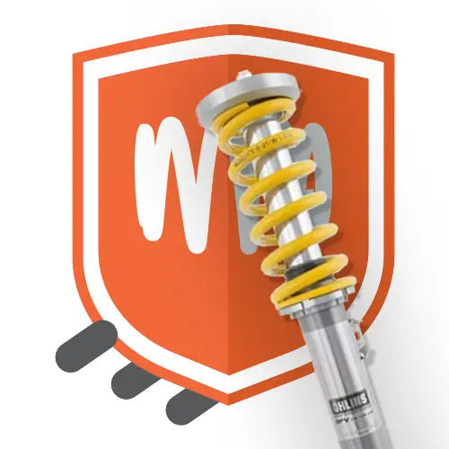 Upcart shipping protection with shield and Ohlins Coilover.